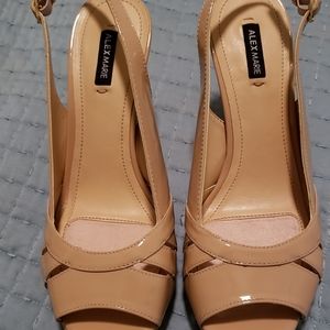 High heeled slingback sandals